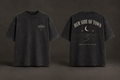 sisXstress Her Side of Town washed-black oversized T-shirt, front and back
